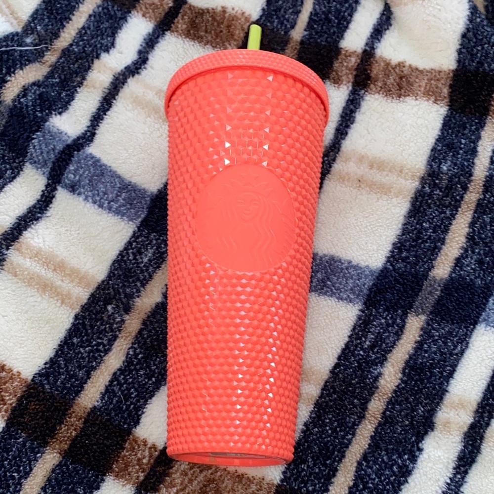 Starbucks Coral Textured Tumbler